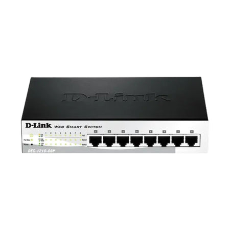 D-Link 8 Ports 10/100 BASE-TX PoE Smart Managed Switch (72 Watts PoE Budget)