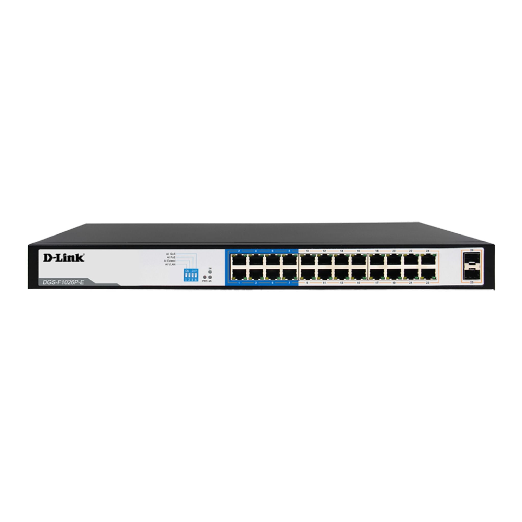 D-Link 24GE PoE + 2 SFP Ports 250m PoE Switch DGS-F1026P-E