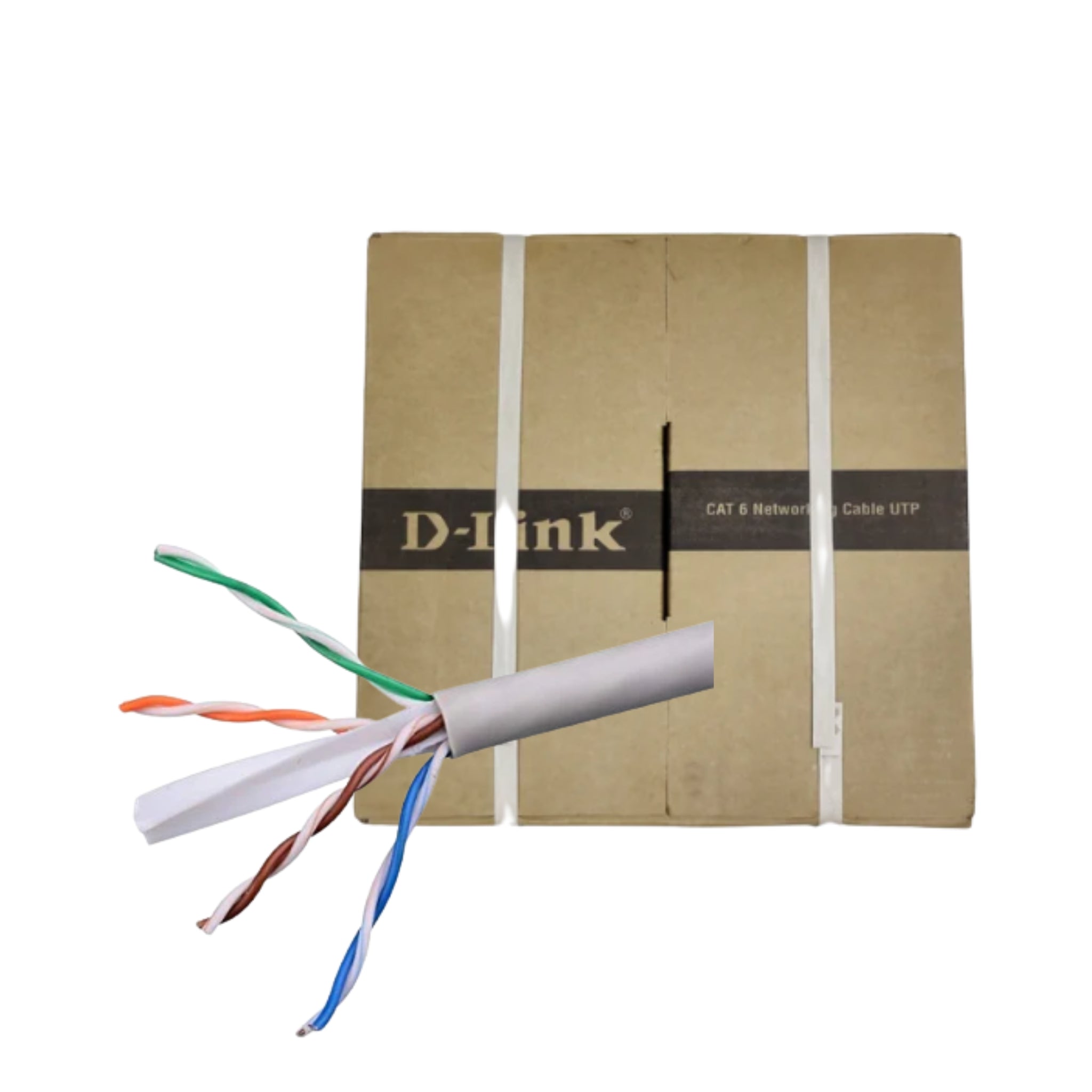 D Link Cat 6 Cable Box 100mtr-NCB-C6UGRYR-100