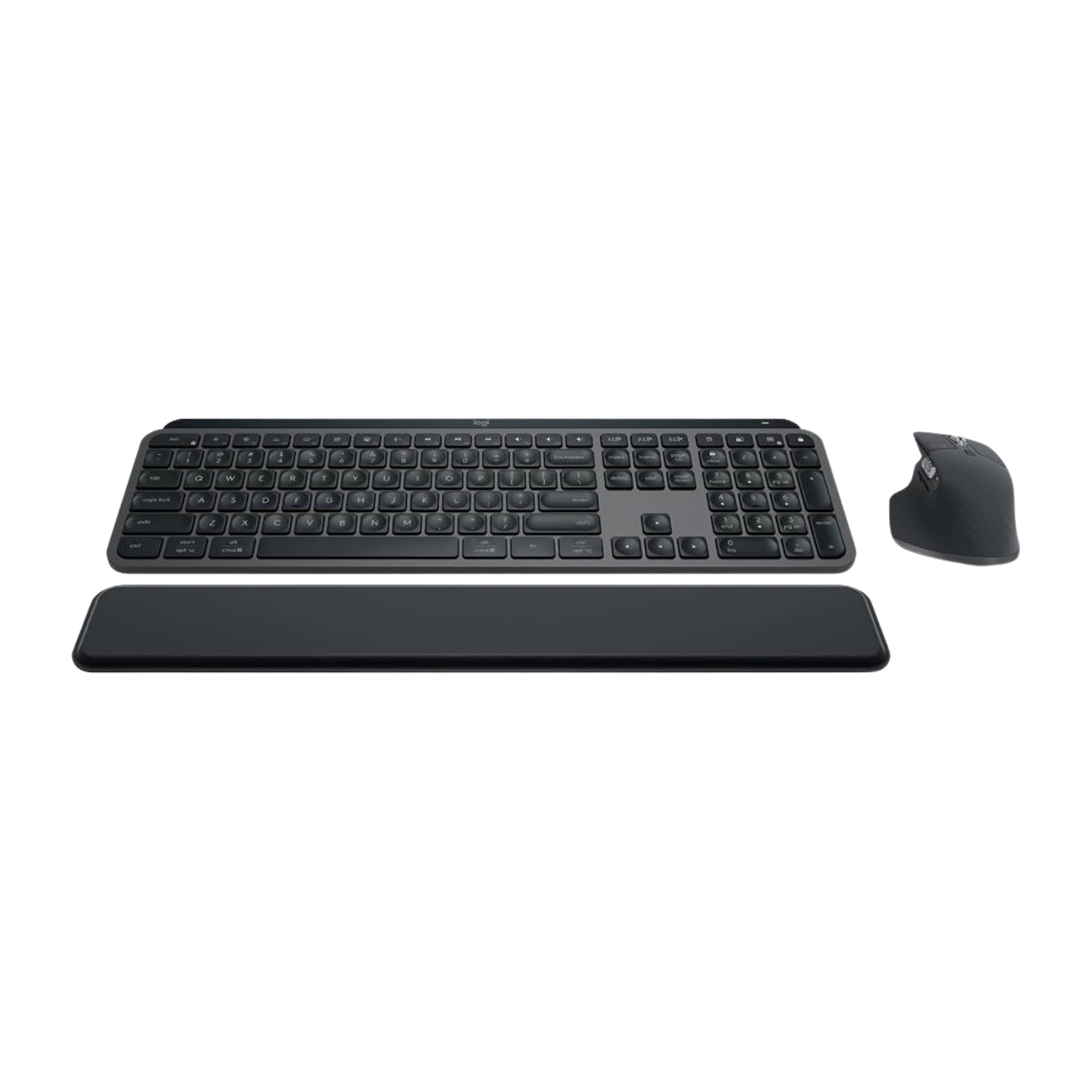 Logitech MX Keys S Combo – Performance Wireless Keyboard and Mouse with Palm Rest (Black)