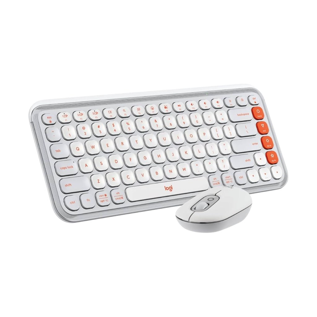 Logitech POP ICON Combo – Bluetooth Keyboard and Mouse-Off White
