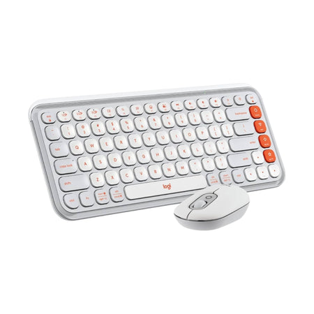 Logitech POP ICON Combo – Bluetooth Keyboard and Mouse-Off White