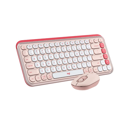 Logitech POP ICON Combo – Bluetooth Keyboard and Mouse-Rose
